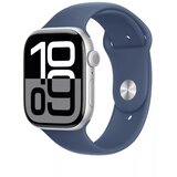 Apple watch series 10 gps 46mm silver aluminium case with denim sport band - m/l Cene