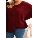 Kesi Włoski Women's Plus Size sweater with acrylic, loose fit and 3/4 sleeve fango | Shoptok.si
