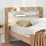 vidaXL Vzglavje s policami 90 cm trdna borovina | Shoptok.si