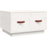 Maison Chic Klubska mizica - kavna mizica - Nizka mizica bela 60x53x35 cm trdna borovina, (21754427) Cene