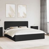  Okvir za krevet Crna 200 x 200 cm Inženjersko Drvo - Crna 200 x 200 cm | shoptok.hr