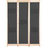 vidaXL Paravan 3-delni 120x170x4 cm sivo blago | Shoptok.si