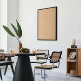  Slika - Waving Lines - Creamy Grid on a Noisy Pastel Background 40x60 U crnom drvenom okviru | shoptok.hr