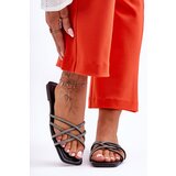 Boto Women's Strappy Sandals with Rhinestones Black Leomi | Shoptok.si