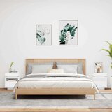 vidaXL Noćni ormarići s LED svjetlima 2 kom bijeli 40 x 39 x 48 5 cm | shoptok.hr