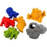  Set kanti za pijesak s tu&amp;scaron;em, lopaticom, grabljama, kalupima, dinosaurima Slike