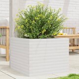 vidaXL Vrtna sadilica bijela 60x60x45,5 cm od masivne borovine | shoptok.hr
