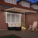  Skrovita tenda S LED lampica Šareni 300 x 250 cm tkanina | shoptok.hr