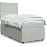 vidaXL Box spring krevet s madracem svjetlosivi 100x200 cm baršunasti | shoptok.hr