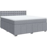 vidaXL Box spring postelja z vzmetnico svetlo siva 180x200 cm blago | Shoptok.si