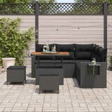  Sjedeća garnitura za vrt 8 kom. Crna poliratan 90 x 55 x 71 cm | Shoptok.si