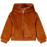 vidaXL Otroška jakna s kapuco umetno krzno konjak 92 | Shoptok.si