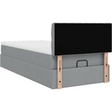  Otomanski okvir kreveta s madraca svijetlosivi 80x200cm tkanine | shoptok.hr