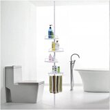 Songmics Angled Telescopic Shelf Stand for Bathrooms, White, 85-305 cm, BCB001A | shoptok.hr