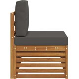 Vanjski krajnji kauč s jastukom Prirodna 91 x 63 x 73 cm - Prirodno i antracit Krajnji kauč | shoptok.hr