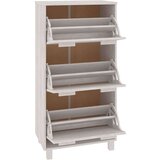 vidaXL omara za čevlje bela 59,5x35x117 cm trdna borovina | Shoptok.si