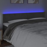  LED uzglavlje tamnosivo 200x5x78/88 cm baršunasto | shoptok.hr