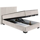 MID.YOU POSTELJA Z VZMETNICO 120 cm x 200 cm , tekstil, leseni material bež | Shoptok.si