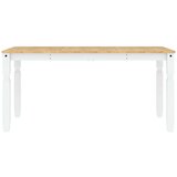 vidaXL Blagovaonski stol Corona bijeli 160x80x75cm od masivne borovine | shoptok.hr