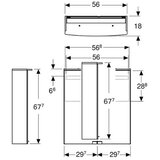 Geberit ogledalo sa ormarićem i osvet. 600 x 675 x 140 option 500.273.00.1 | Eponuda.com