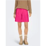 Only Dark pink women's linen shorts Caro - Women