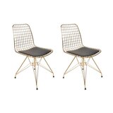 Hanah home Tivoli 273 V2 Gold Chair Set (2 Pieces)