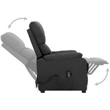  Fotelja na podizanje od tkanine tamnosiva | shoptok.hr