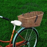 vidaXL Stražnja košara za bicikl s pokrovom 55x31x36 cm prirodna vrba | shoptok.hr
