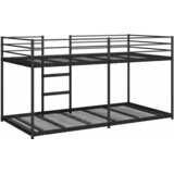  Krevet na kat bez madraca crni 90x200 cm čelik | shoptok.hr