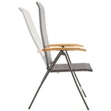 Ambia Garden ZLOŽLJIV VRTNI SEDEŽ tikovina aluminij antracit, črna | Shoptok.si