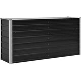 vidaXL Povišena vrtna gredica antracit 160x40x77 cm pocinčani čelik | shoptok.hr