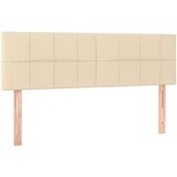  Box spring postelja z vzmetnico LED krem 140x200 cm blago, (20900101) | Shoptok.si