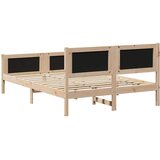  Okvir kreveta s uzglavljem Smeđa i svijetlo siva 140 x 200 cm | shoptok.hr