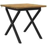  Kvadratni blagovaonski stol 70 x 70 x 75 cm Čvrsto drvo akacije - Izbijeljena i crna 70 x 70 x 75 cm Četvrtasto | shoptok.hr