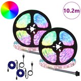  LED traka 2 pcs Crna i prozirna 5100 mm Bakar i plastika | shoptok.hr