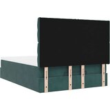  Otomanska postelja z vzmetnicami & LEDs temno zelena 140x200cm | Shoptok.si