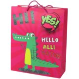 Pink Paper Gift Bag 41.5cm x 30cm x 12cm Cene