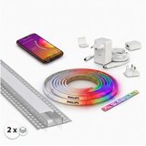  Komplet 1x LED RGBW traka WHITE AND COLOR LED/20W/230V 2 m + 2x ugradni profil 1 m Cene