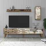 HANAH HOME valensiya - walnut, white, marble walnutwhitemarble tv unit cene