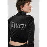 Juicy Couture Velur pulover črna barva