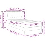 Okvir kreveta s madracem Ružičasta 100 x 200 cm Baršun | shoptok.hr