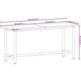  Radni stol 180 x 55 x 81,5 cm od masivne bukovine i metala | shoptok.hr