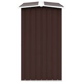 vidaXL Vrtna lopa za drva pocinkano jeklo 330x92x153 cm rjava | Shoptok.si