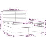  Krevet box spring s madracem LED krem 180x200 cm od tkanine | shoptok.hr