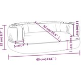  Ergonomski pjenasti krevet za pse modri 60 x 42 cm umjetna koža | shoptok.hr