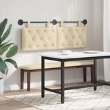  stensko vzglavje za posteljo, z LED svetlobo, tekstil, 150 × 55 × 7cm, kremna, 3424632 | Shoptok.si