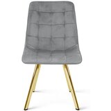  Okretna stolica CIEZA 360, svijetlosivi baršun, zlatne metalne noge | shoptok.hr