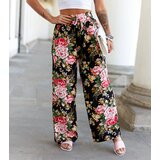 Gemre Black wide-leg floral pants Cosimo | shoptok.hr