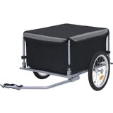 vidaXL Kolesarska prikolica črna in siva 65 kg | Shoptok.si