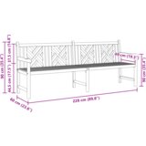  Smeđa 228 x 60 x 90 cm Masivna tikovina | shoptok.hr